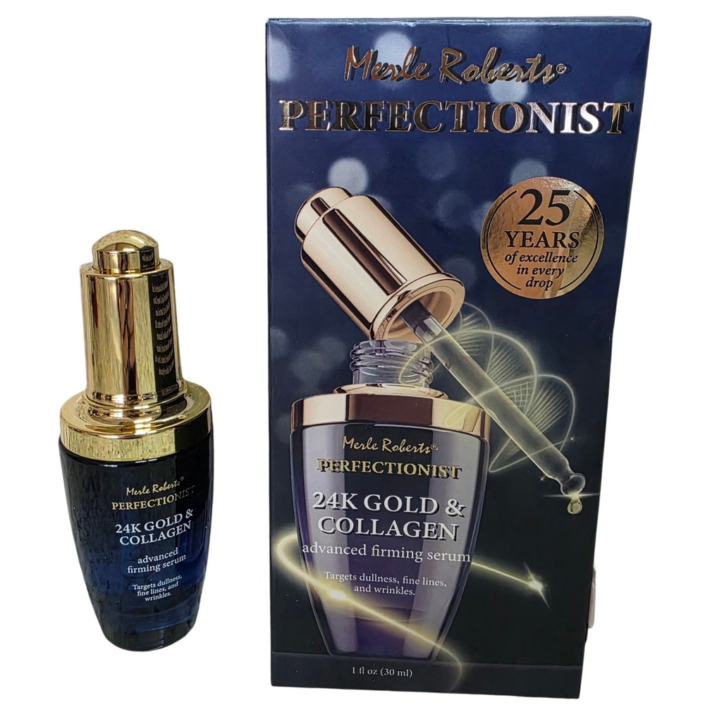 Merle Roberts Perfectionist 24K Gold & Collagen Advanced Firming Serum‎ NIB